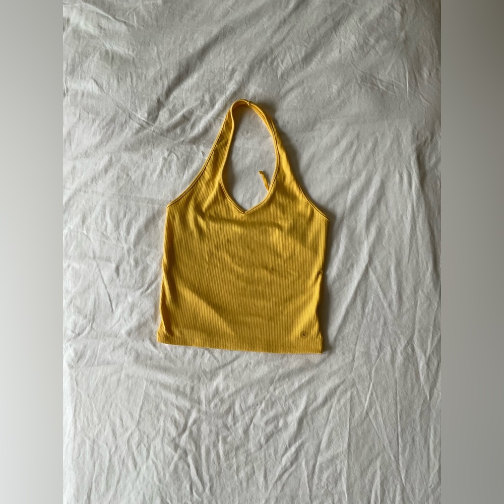 NWT yellow American Eagle halter top